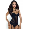 Nori uwodzicielski czarny gorset na ramiączkach