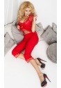 Sabi czerwona dwuczęściowa sexy piżamka