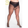 134 czarne rajstopy plus size z dziurką