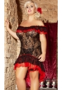 S/3018 Flamenco koronkowa koszulka nocna dla puszystych