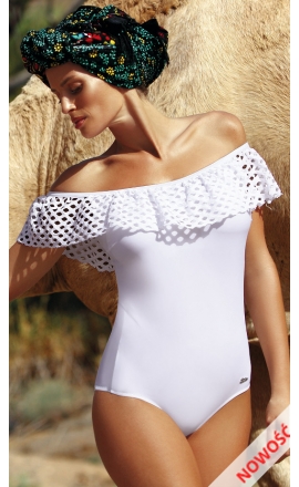 Sonia M-459 jednoczęściowy strój kąpielowy w kolorze białym