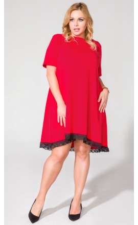 Sukienka T107 czerwona size plus