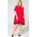 Sukienka T107 czerwona plus size