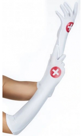 Rękawiczki pielęgniarki w kolorze białym