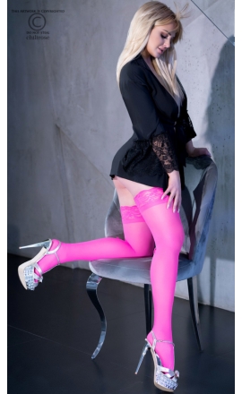 Pończochy samonośne Chilirose CR-4389 różowe