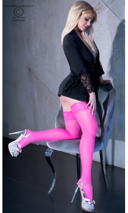 Pończochy samonośne Chilirose CR-4389 różowe