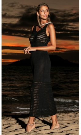Sukienka plażowa tunika Primo model 295 col.1 czarna