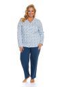 Piżama bawełniana długi rękaw 5282 plus size
