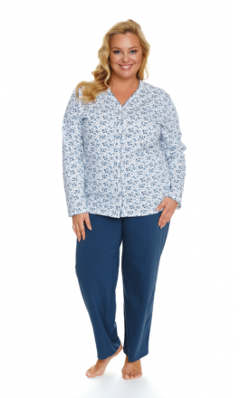Piżama bawełniana długi rękaw 5282 plus size