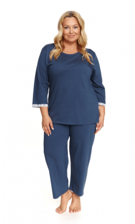 Piżama bawełniana długi rękaw 5282 plus size