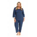 Piżama bawełniana długi rękaw 7156 plus size