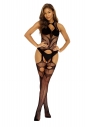 Seksowne czarne bodystocking 2035