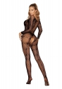 Seksowne czarne bodystocking 2037