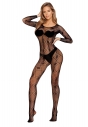 Seksowne czarne bodystocking 2037