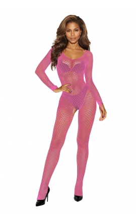 Różowe bodystocking erotyczna bielizna 2061