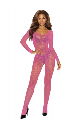 Różowe bodystocking erotyczna bielizna 2061